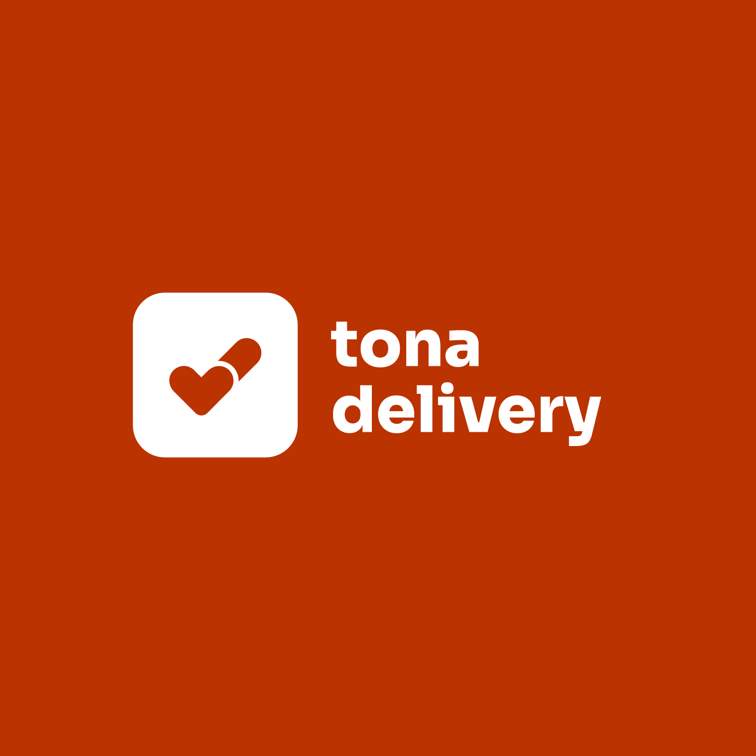 Tona Delivery logo and wordmark branding on an orange background